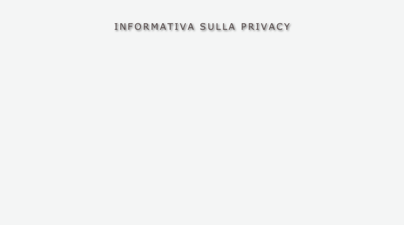INFORMATIVA SULLA PRIVACY